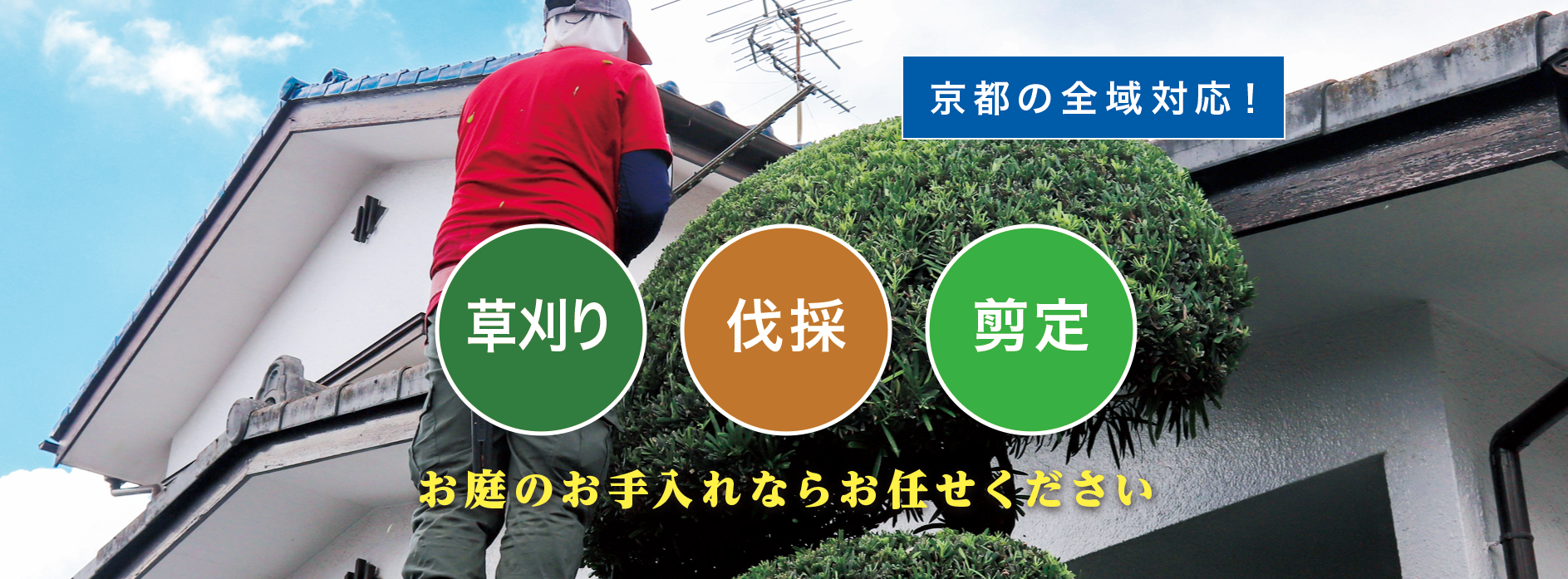 南山城村で草刈り・剪定・伐採なら「お庭の大将」